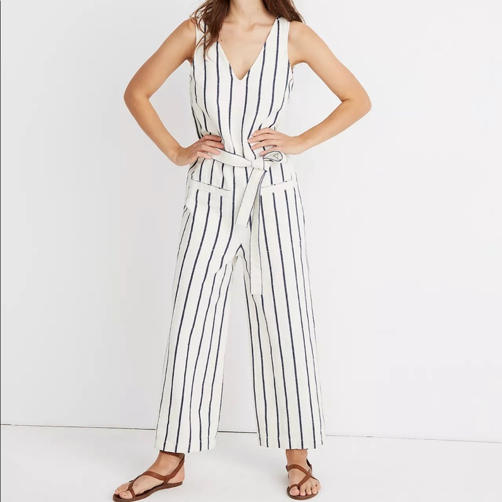 Madewell Striped Pull-On Jumpsuit